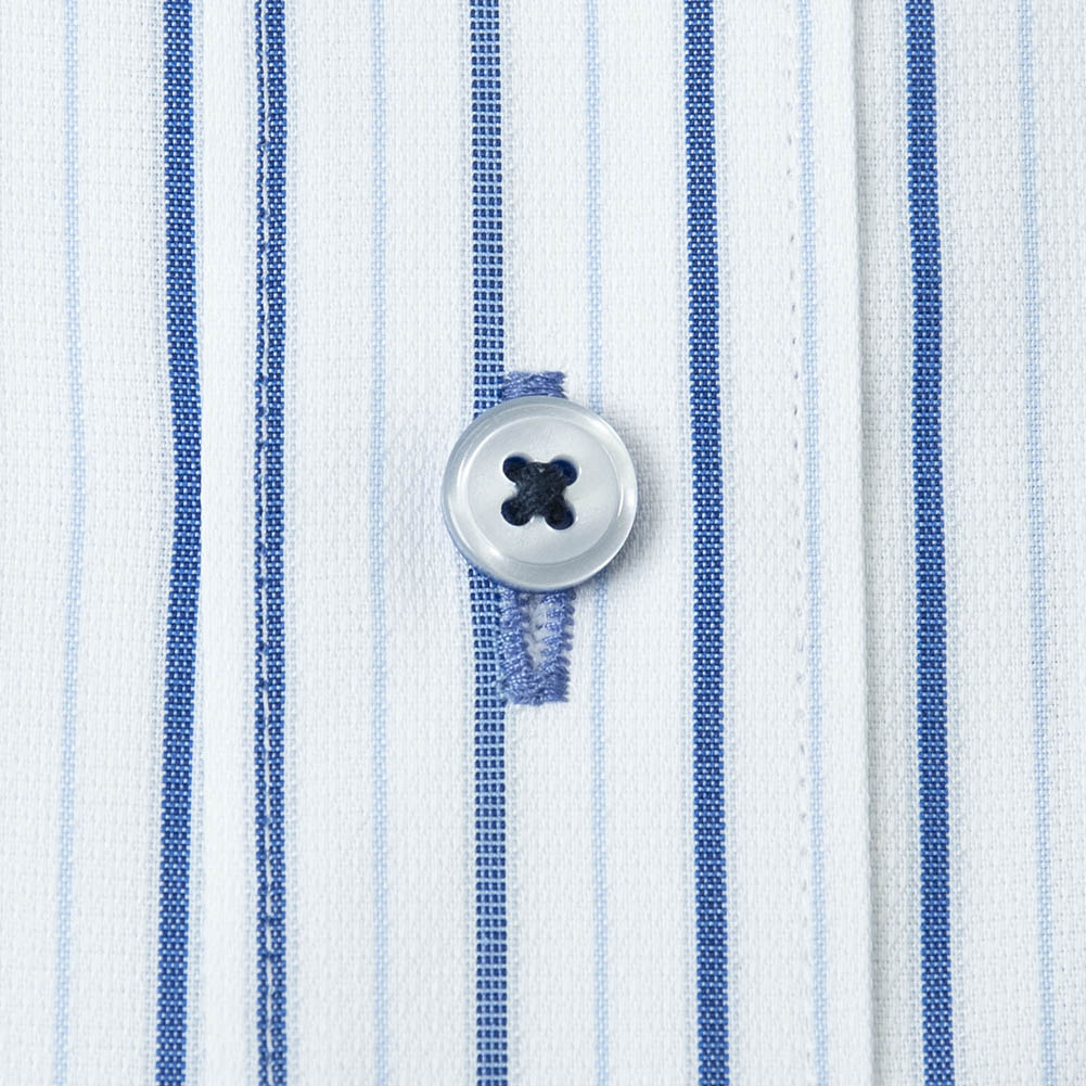 ワイシャツ 半袖 形態安定 ブルー ストライプ 青 ボタンダウン スリム 細身 シャツハウス メンズ ドレスシャツ SH_2401FS SH2405ft｜ss1946｜05