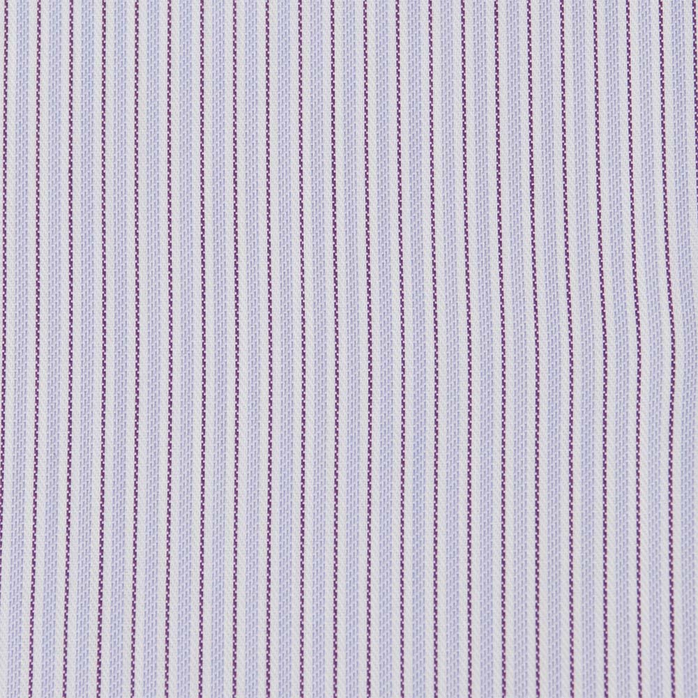 ワイシャツ 形態安定 長袖 パープル 紫 ストライプ ボタンダウン 標準 シャツハウス メンズ ドレスシャツ SH_2401FS｜ss1946｜03