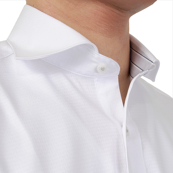 SHIRT HOUSE 形態安定 メンズ 長袖 シャツ Yシャツ カッタウェイ