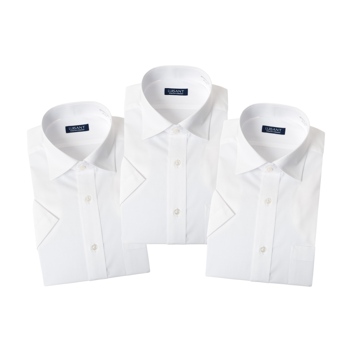 白ワイシャツ 半袖3枚セット 1枚あたり1,666円 形態安定 Yシャツ ST2405ft