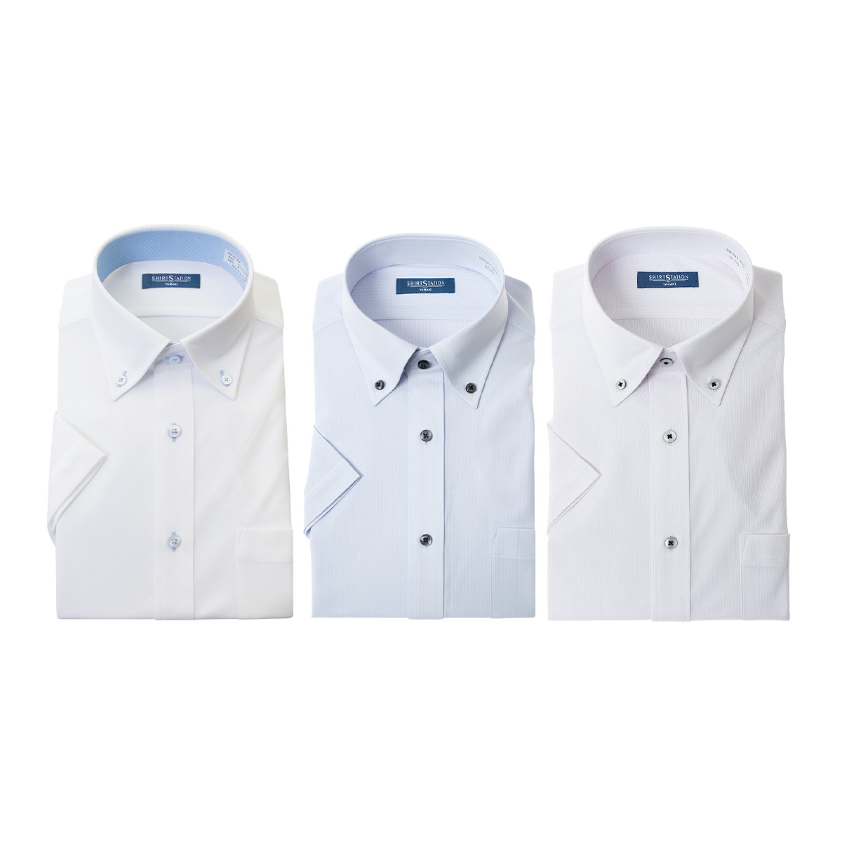 別格ノーアイロンシャツ 3枚セット 半袖 ワイシャツ ニットシャツ 1枚あたり2,199円 形態安定...