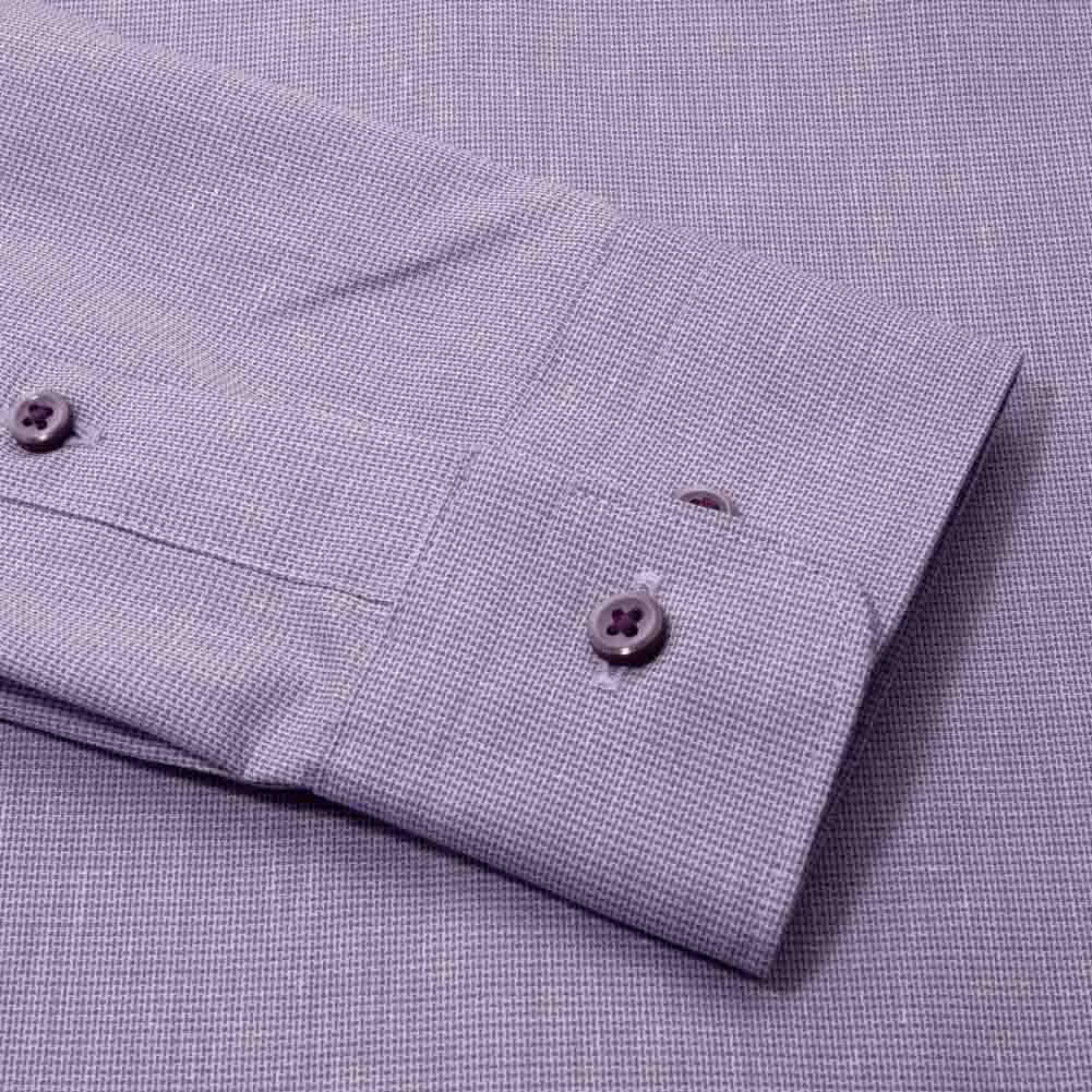 Levin UOMO ワイシャツ メンズ 長袖 形態安定 カッタウェイ パープル