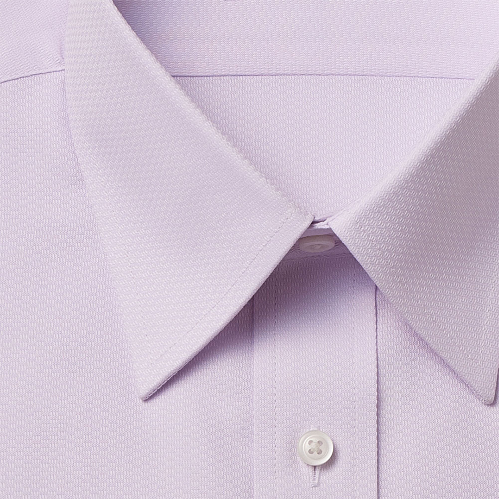 ELLE HOMME ワイシャツ メンズ 長袖 形態安定加工  ゆったり  ピンク ラベンダー ドビー レギュラーカラー｜ss1946｜05