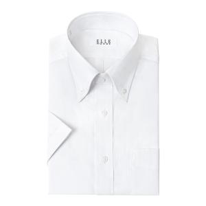 ELLE HOMME  COOLMAX 半袖 ワイシャツ メンズ 夏 形態安定 ゆったり 白ドビー ...