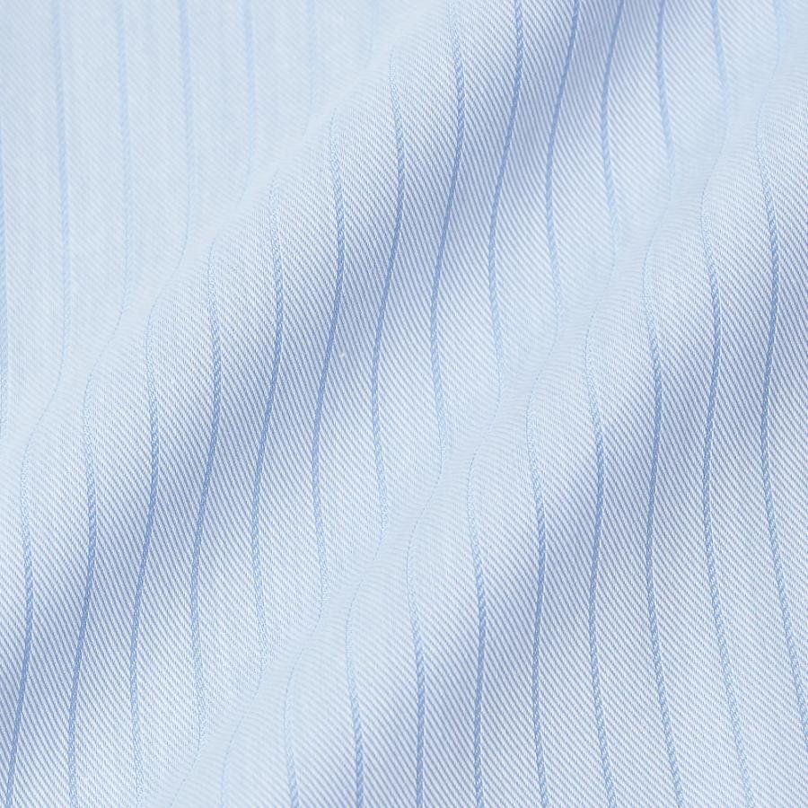ELLE HOMME  COOLMAX 半袖 ワイシャツ メンズ 夏 形態安定 ゆったり  ドビー ストライプ ボタンダウン シャ CH_2401FS｜ss1946｜07