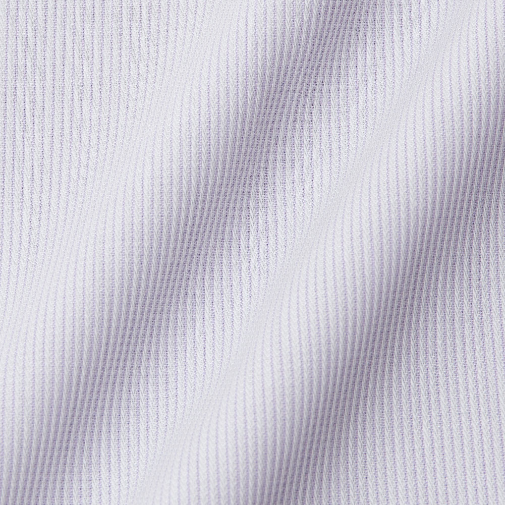 ELLE HOMME 半袖 ワイシャツ メンズ 夏 形態安定 涼感素材 パープル パープルストライプ スナップダウン |綿 ポリエ｜ss1946｜03