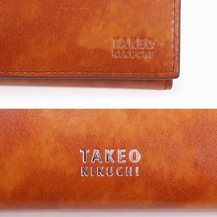 TAKEO KIKUCHI タケオキクチ 牛革 マーブルレザー 長財布