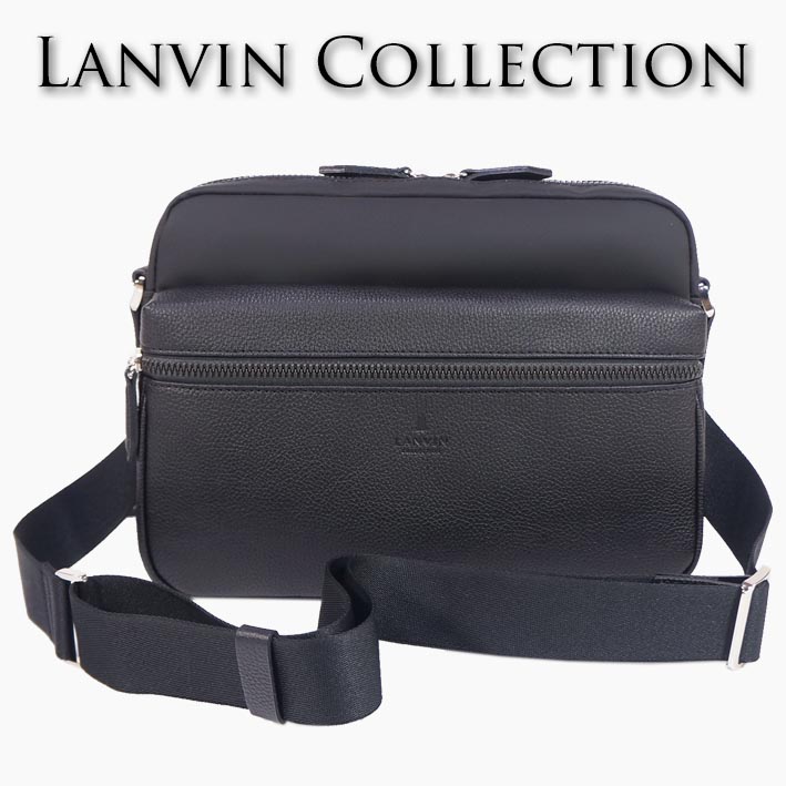 LANVIN COLLECTION ランバンコレクション 牛革使い ショルダーバッグ