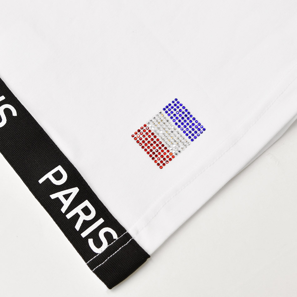 Tシャツ メンズ 半袖 ラインストーン ロゴ Vネック 春夏秋 サーフ系 BITTER系 ビター系 オラオラ系 お兄系 細め ティーシャツ 白 黒 ホワイト ブラック M L XL | EVOLUTION | 10