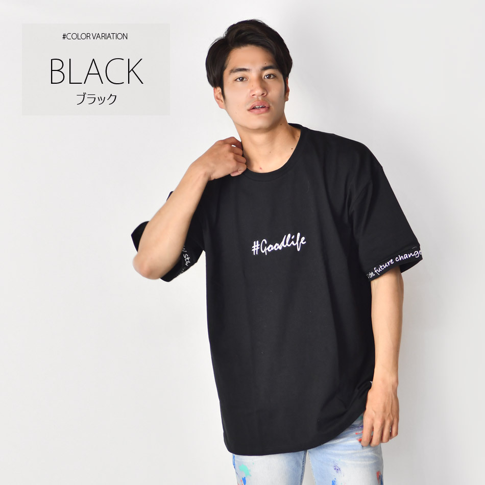 ビッグシルエット Tシャツ メンズ 半袖 大きいサイズ 韓国 ストリート サーフ BITTER ビター ロゴ バックプリント ホワイト ベージュ ブラック 白 黒 M L XL｜sshk｜04
