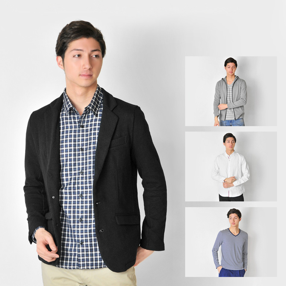 福袋 2023 ジャケット福袋 メンズ 秋冬ジャケット ブラック ニットジャケット MEN'S JOKER掲載 5点福袋 13134 | EVOLUTION