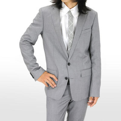 スーツ メンズ セットアップ 上下セット スリム 細め タイト 総裏 グレー チャコール ブラック |  | 03