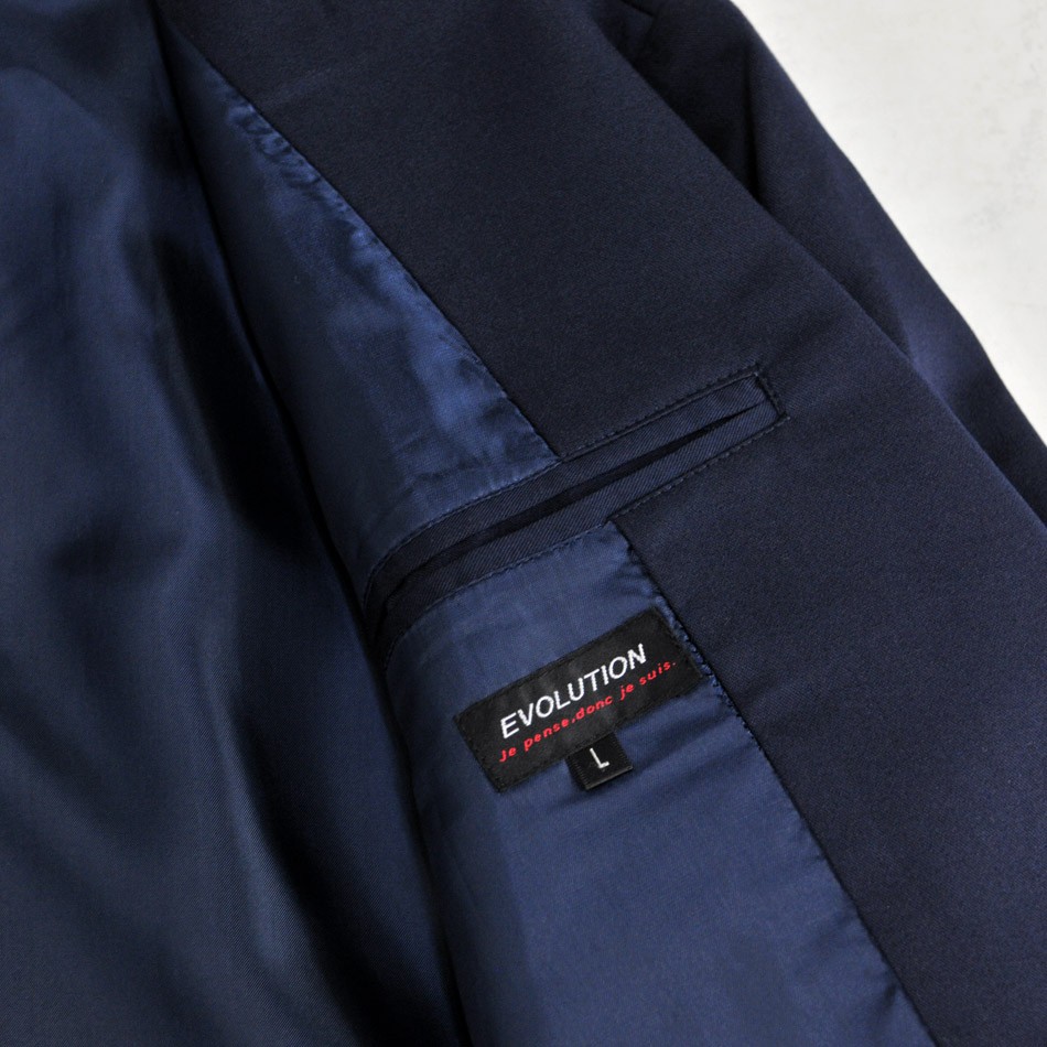 ジャケット メンズ スーツ生地 TRストレッチ 春秋冬 ビジネス カジュアル ブレザー 総裏地 両内ポケット M L XL LL 2L XXL 3L XXXL 4L XXXXL 5L 19118 | EVOLUTION | 21