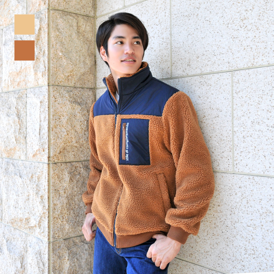 sacro（サークロ） ボアジャケット ボアブルゾン メンズ 秋冬 大きい