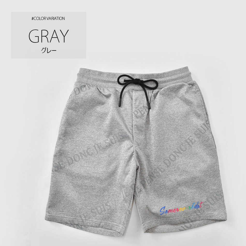 ハーフパンツ メンズ ショートパンツ プリント ロゴ 総柄 刺繍 ストリート サーフ オラオラ モード ビター ゴルフウエア ジムウエア 黒 グレー ブラック M L XL | EVOLUTION | 01