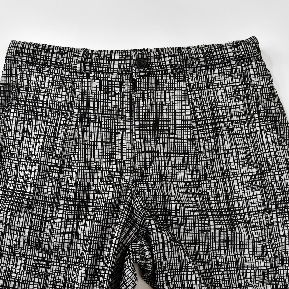 テーパードパンツ メンズ アンクルパンツ イージーパンツ 春夏秋冬 スリム タイト 細め 総柄 綺麗め モード BITTER お兄 総柄 グレー ブラック 黒 M L XL 31103 | EVOLUTION | 10