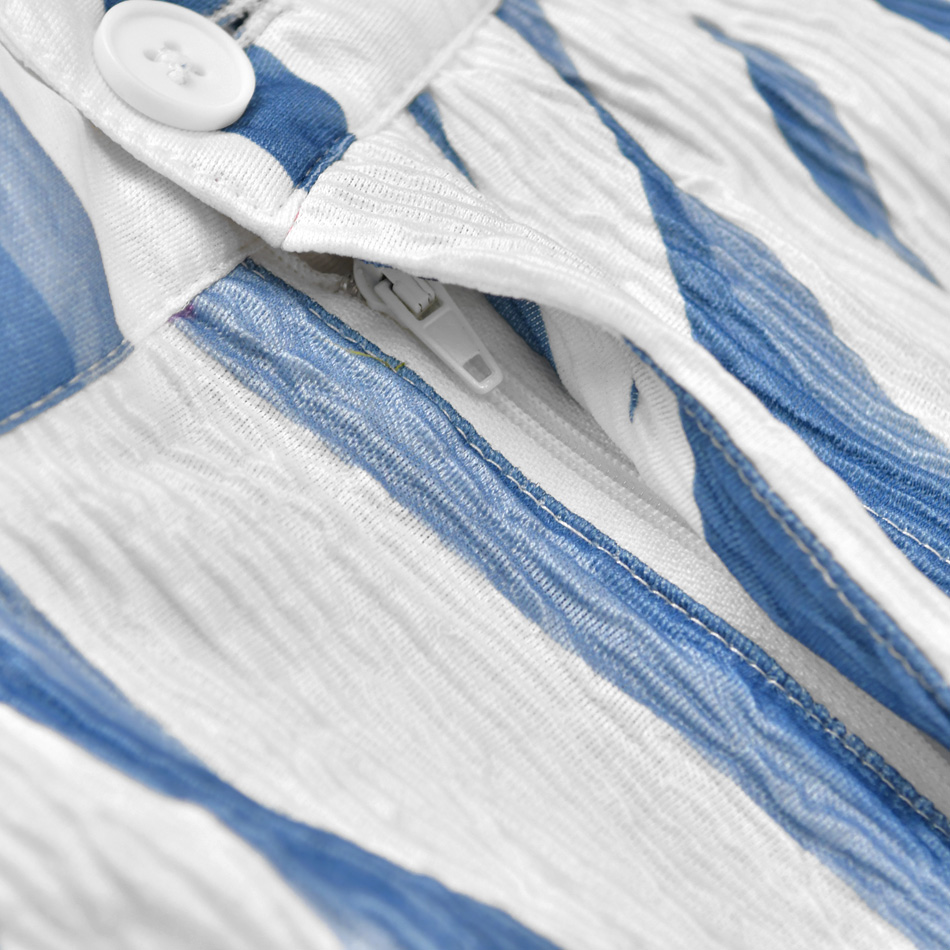 イージーパンツ メンズ テーパードパンツ 薄手 プリーツ ストレッチ 春秋冬 ビター系 韓国ファッション モード ブルー ブラウン グレー ブラック ペイズリー M L | EVOLUTION | 19