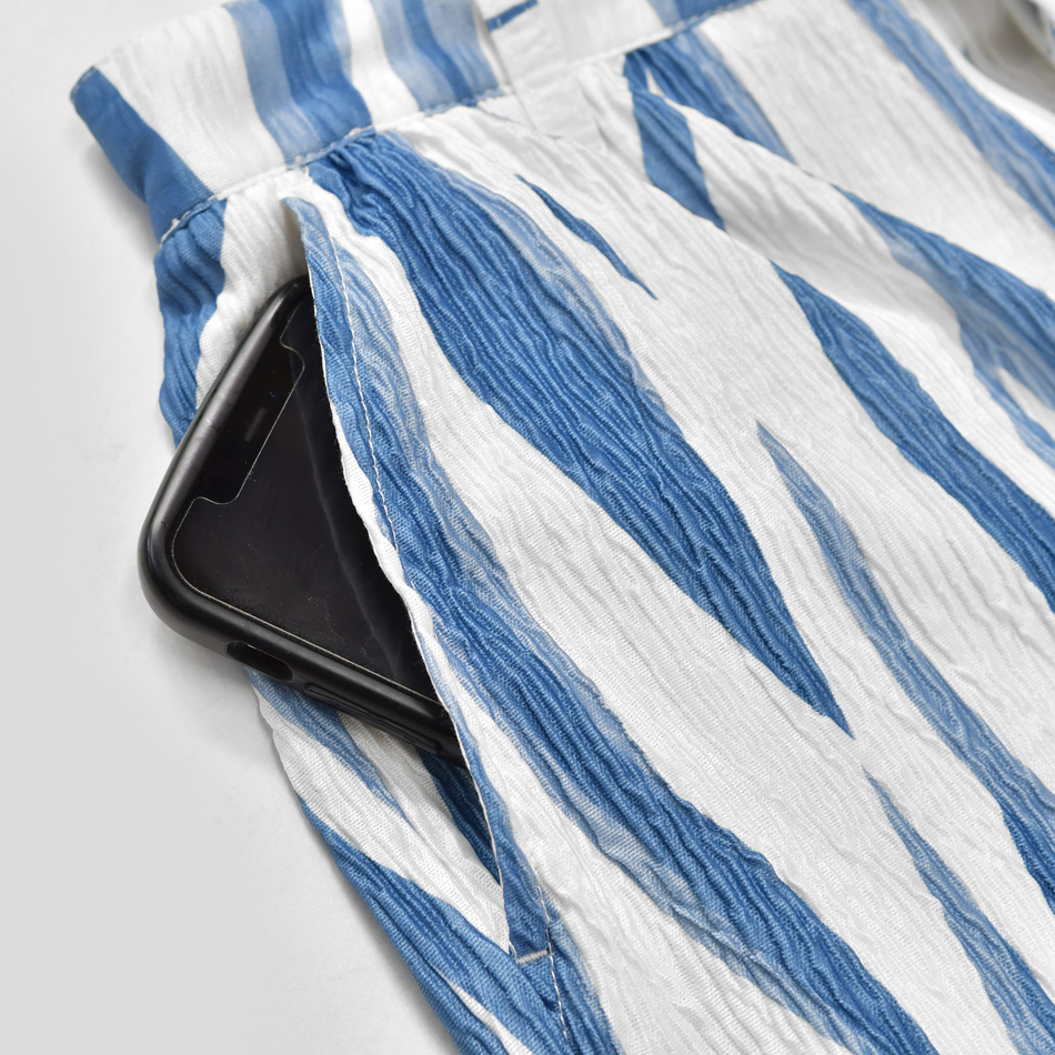 イージーパンツ メンズ テーパードパンツ 薄手 プリーツ ストレッチ 春秋冬 ビター系 韓国ファッション モード ブルー ブラウン グレー ブラック ペイズリー M L | EVOLUTION | 21