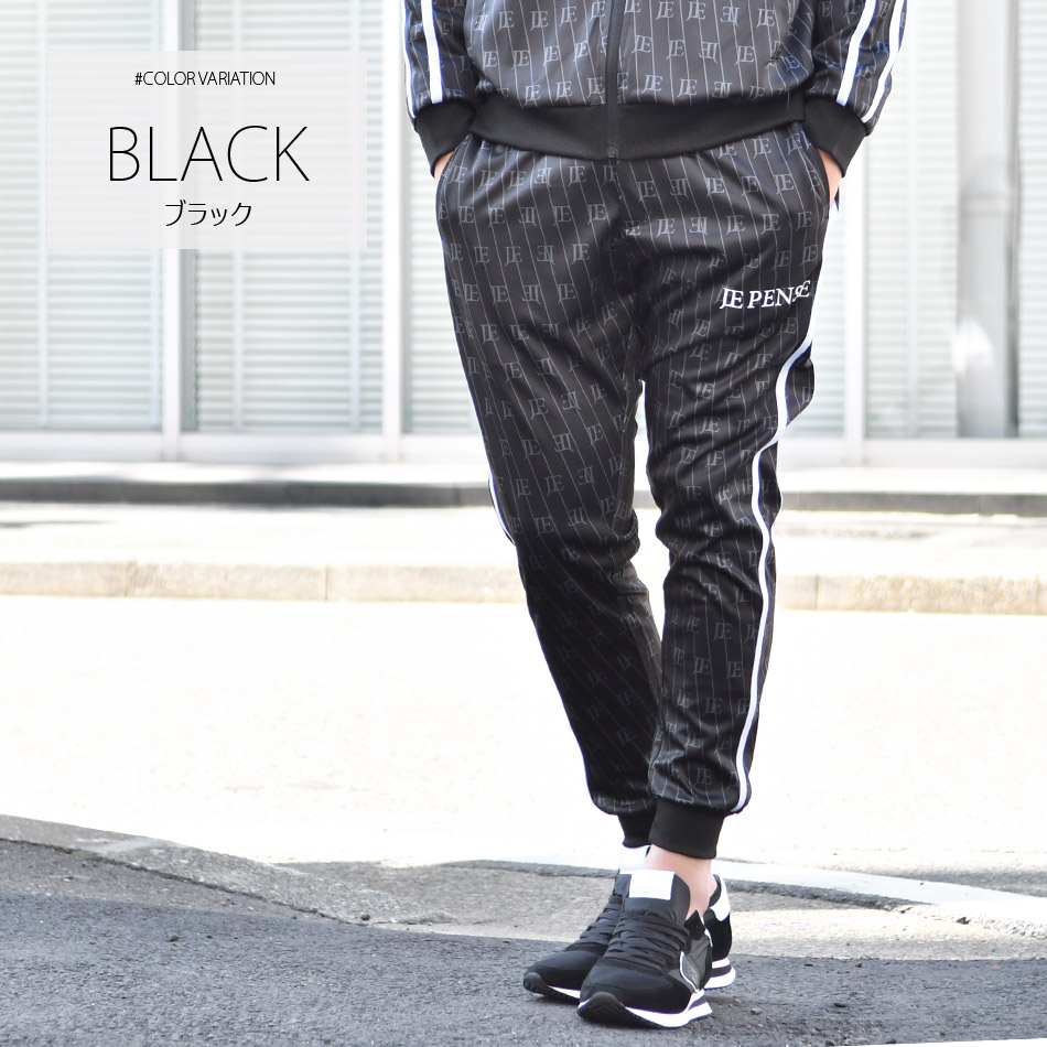 ジョガーパンツ メンズ スウェットパンツ ポンチ 総柄 ロゴ ストリート サーフ ビター系 オラオラ系 春夏秋冬 ホワイト ブラック ライトブルー 白 黒 青 M L XL | EVOLUTION | 03