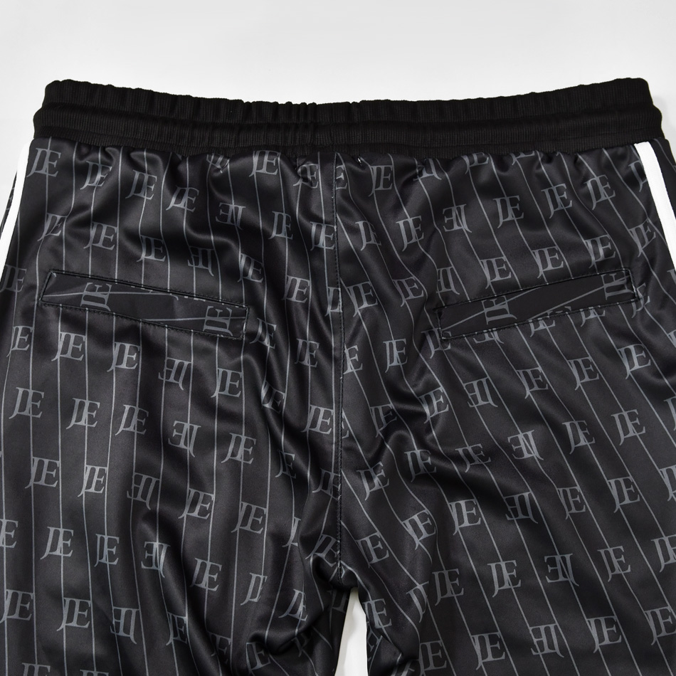 ジョガーパンツ メンズ スウェットパンツ ポンチ 総柄 ロゴ ストリート サーフ ビター系 オラオラ系 春夏秋冬 ホワイト ブラック ライトブルー 白 黒 青 M L XL | EVOLUTION | 14