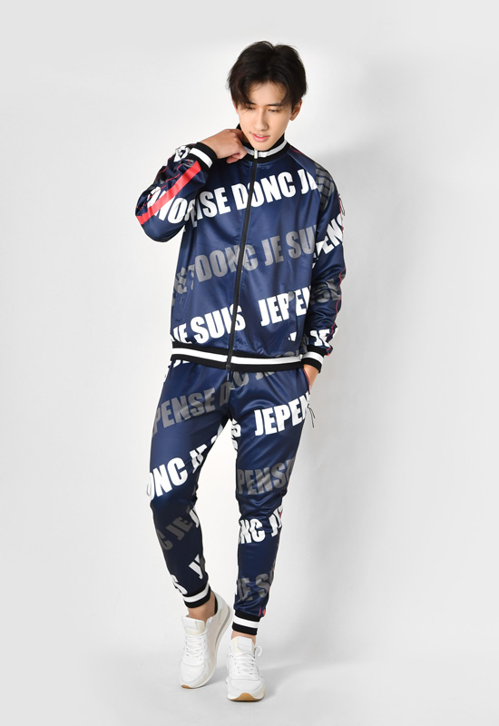 ジョガーパンツ メンズ スウェットパンツ ポンチ 総柄 ロゴ ストリート系 サーフ系 ビター系 オラオラ系 春夏秋冬 ライトグレー ブラック ネイビー 紺 黒 M L XL | EVOLUTION | 07