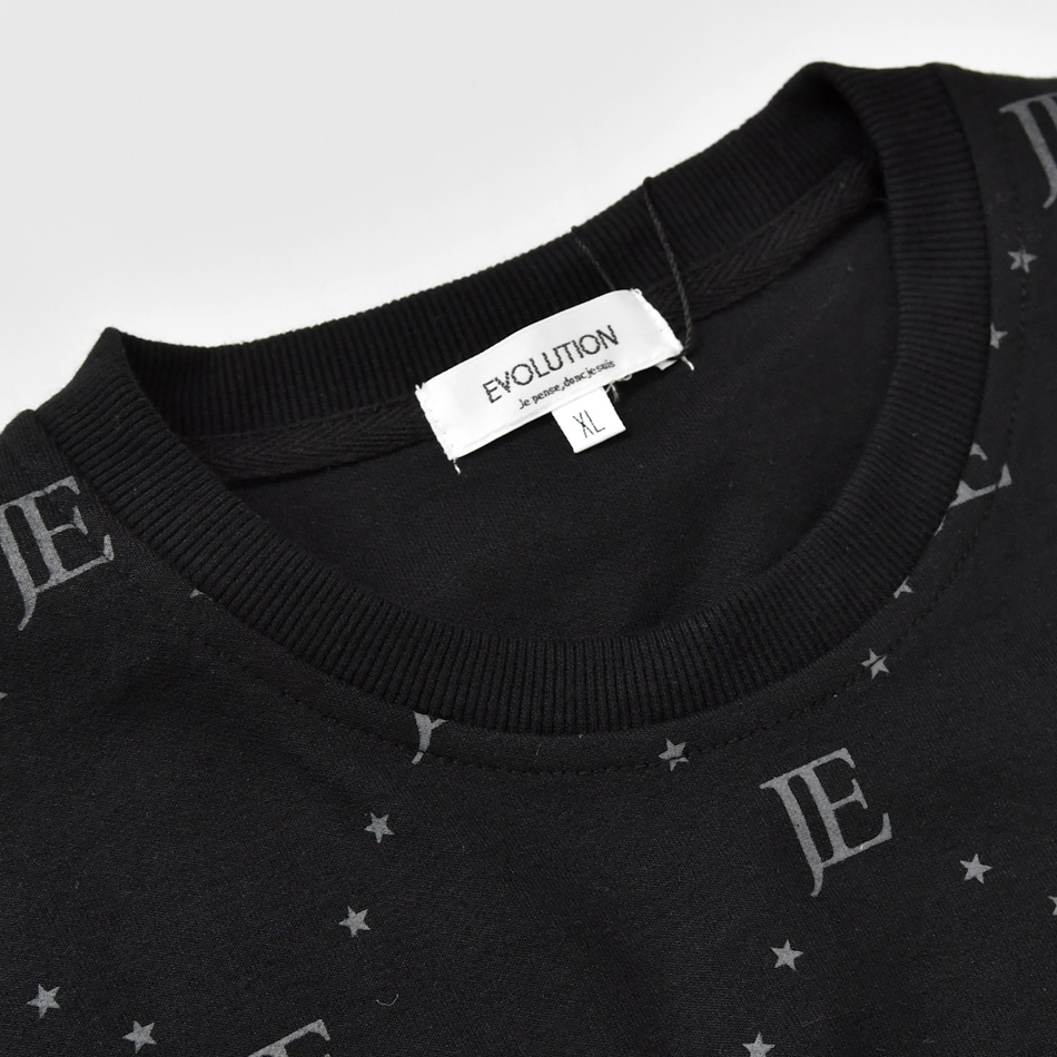 トレーナー メンズ スウェット ロゴ モノグラム ラインストーン 春秋冬 ゴルフ ストリート モード サーフ ビター オラオラ ホワイト ブラック 白 黒 M L XL | EVOLUTION | 08