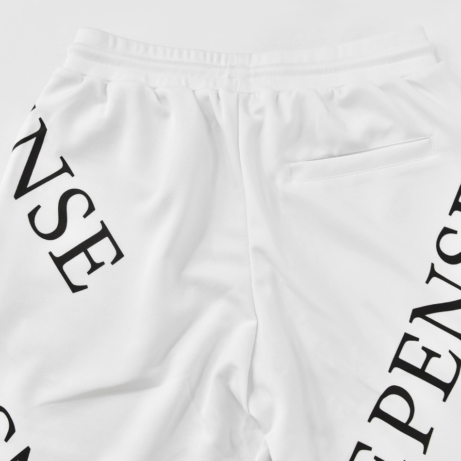 ハーフパンツ メンズ ショートパンツ ロゴ 刺繍 ポンチ モード オラオラ系 お兄系 ジムウエア ゴルフウエア スポーツ 春夏秋 白 黒 ホワイト ブラック M L XL | EVOLUTION | 15