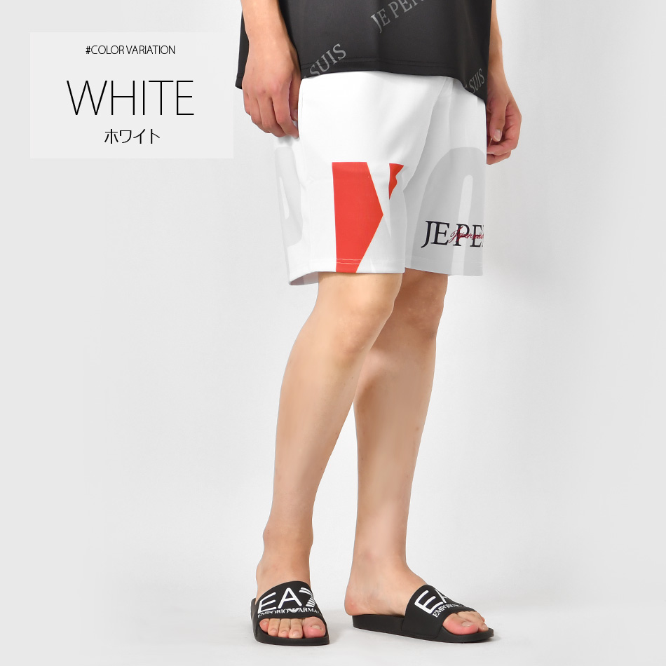 ハーフパンツ メンズ ショートパンツ ロゴ 刺繍 ポンチ モード オラオラ系 お兄系 ジムウエア ゴルフウエア 春夏秋 白 黄 黒 ホワイト イエロー ブラック M L XL | EVOLUTION | 07
