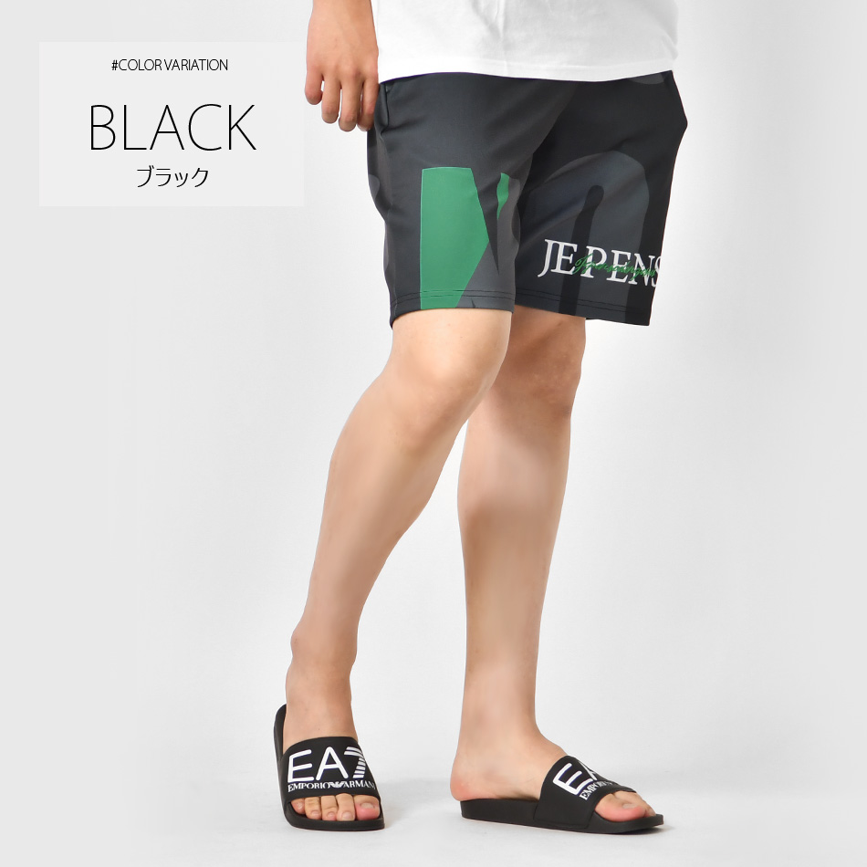 ハーフパンツ メンズ ショートパンツ ロゴ 刺繍 ポンチ モード オラオラ系 お兄系 ジムウエア ゴルフウエア 春夏秋 白 黄 黒 ホワイト イエロー ブラック M L XL | EVOLUTION | 11
