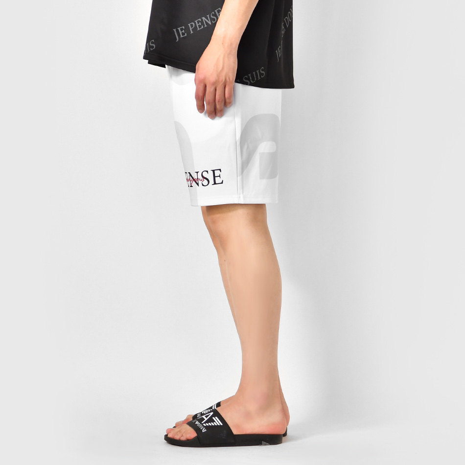 ハーフパンツ メンズ ショートパンツ ロゴ 刺繍 ポンチ モード オラオラ系 お兄系 ジムウエア ゴルフウエア 春夏秋 白 黄 黒 ホワイト イエロー ブラック M L XL | EVOLUTION | 14