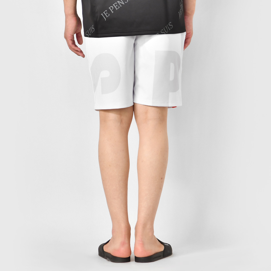 ハーフパンツ メンズ ショートパンツ ロゴ 刺繍 ポンチ モード オラオラ系 お兄系 ジムウエア ゴルフウエア 春夏秋 白 黄 黒 ホワイト イエロー ブラック M L XL | EVOLUTION | 15