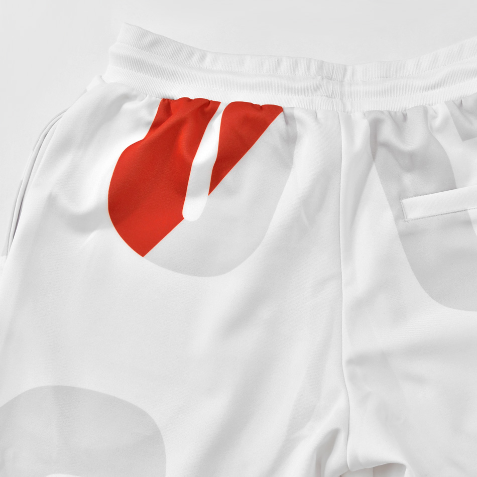 ハーフパンツ メンズ ショートパンツ ロゴ 刺繍 ポンチ モード オラオラ系 お兄系 ジムウエア ゴルフウエア 春夏秋 白 黄 黒 ホワイト イエロー ブラック M L XL | EVOLUTION | 17