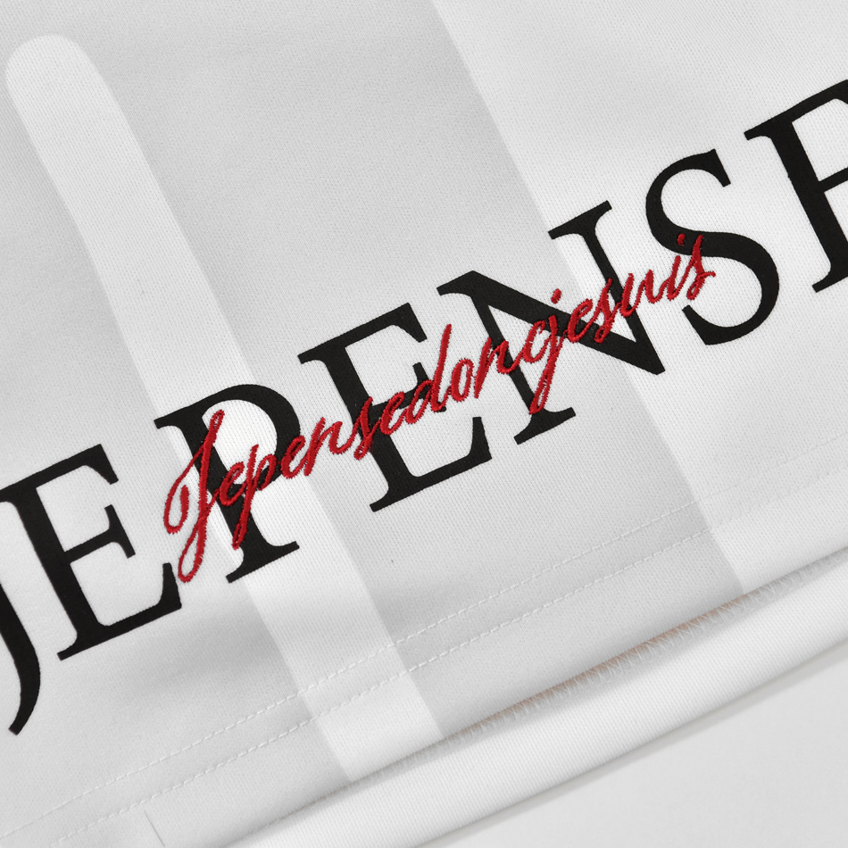 ハーフパンツ メンズ ショートパンツ ロゴ 刺繍 ポンチ モード オラオラ系 お兄系 ジムウエア ゴルフウエア 春夏秋 白 黄 黒 ホワイト イエロー ブラック M L XL | EVOLUTION | 18