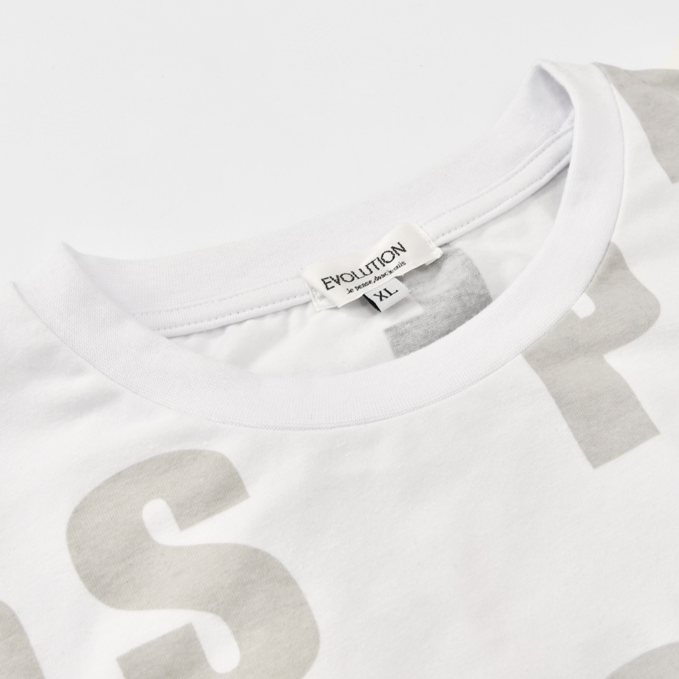 Tシャツ メンズ 半袖 ロゴ プリント クルーネック 総柄 派手 春夏秋 ゴルフウエア ストリート系 サーフ系 モード系 オラオラ系 白 黒 ホワイト ブラック M L XL | EVOLUTION | 10