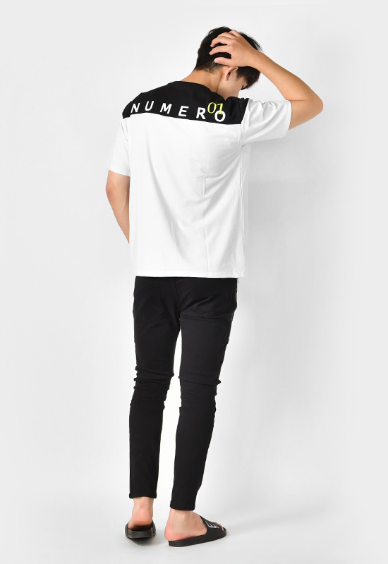 Tシャツ メンズ 半袖 ロゴ プリント 刺繍 クルーネック 春夏秋 ストリート サーフ モード系 ビター系 オラオラ系 ゴルフウエア 白 黒 ホワイト ブラック M L XL | EVOLUTION | 05