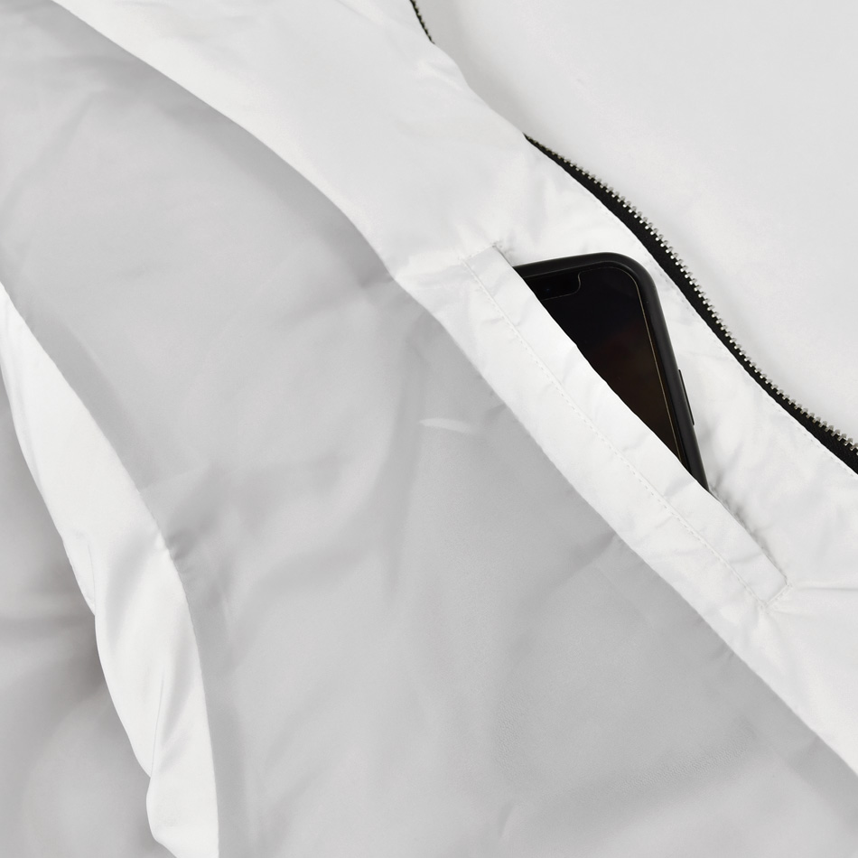 ダウンベスト メンズ シームレス 撥水加工 秋 冬 ノースリーブ 袖なし 無地 モード系 アウトドア系 サーフ系 ビター系 白 黒 ホワイト カーキ ブラック M L XL | EVOLUTION | 19