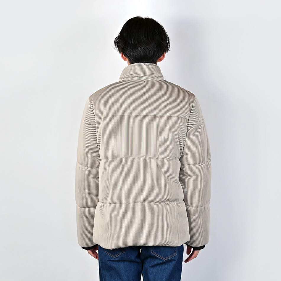 ダウンジャケット メンズ パフジャケット 高機能中綿 FELLEX 秋冬 モード系 韓国系 ストリート系 オラオラ系 ビター系 ストライプ プリーツ 黒 ベージュ M L XL | EVOLUTION | 07