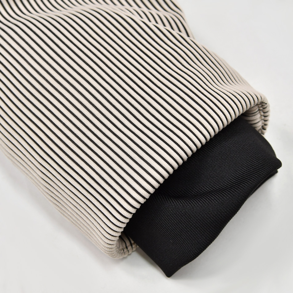 ダウンジャケット メンズ パフジャケット 高機能中綿 FELLEX 秋冬 モード系 韓国系 ストリート系 オラオラ系 ビター系 ストライプ プリーツ 黒 ベージュ M L XL | EVOLUTION | 11