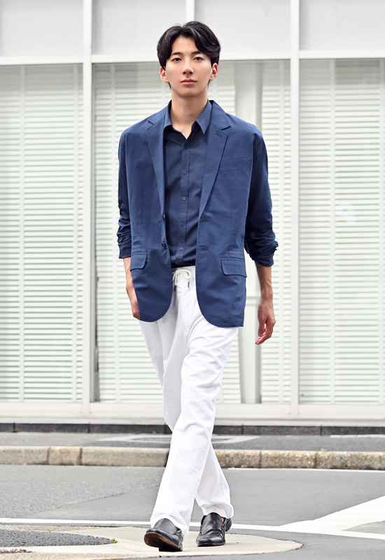 シャツ メンズ 綿麻 リネン  麻シャツ シアサッカー 長袖 ストライプ 無地 春夏秋 白 紺 青 ホワイト ネイビー ブラウン ブルー M L 2L 3L 4L 5L 34105 | EVOLUTION | 11