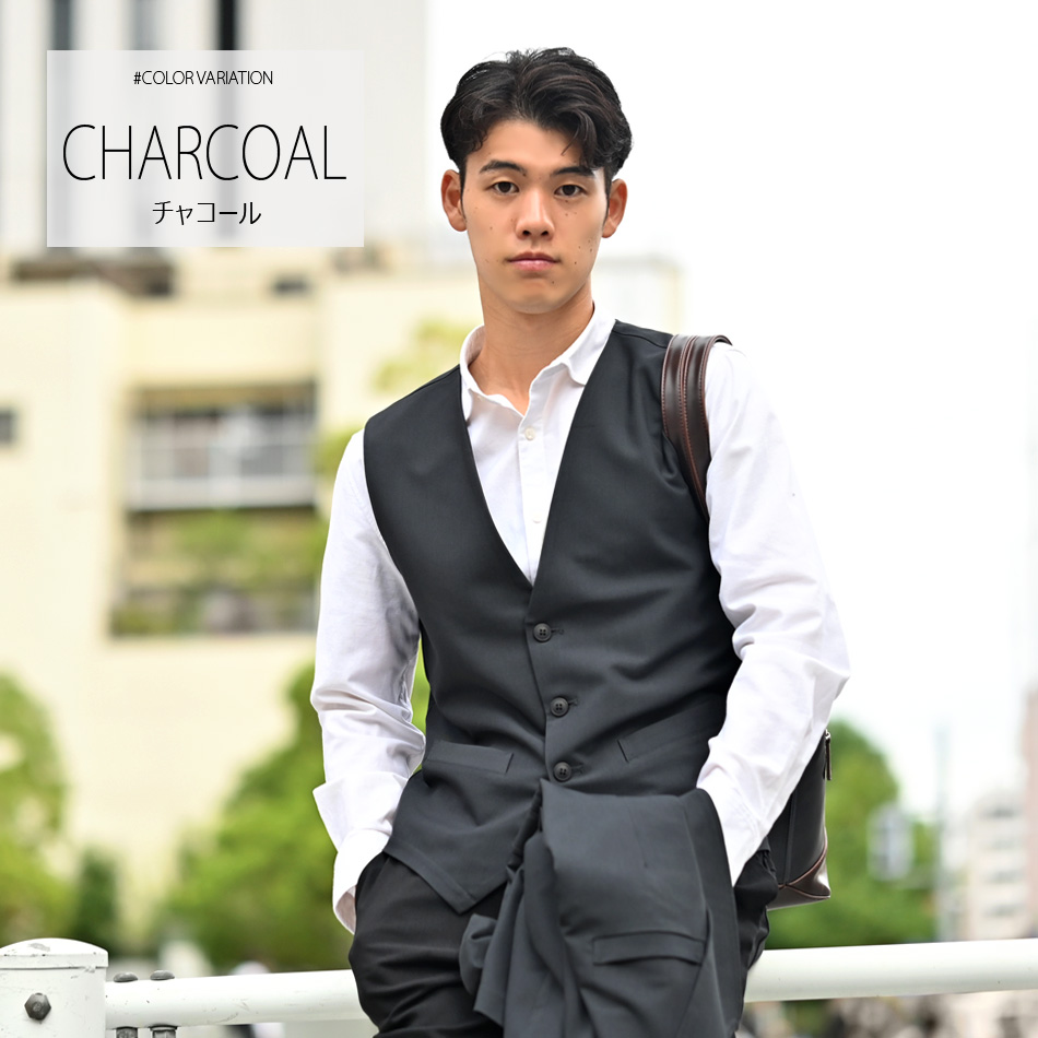 ベスト メンズ ジレ スーツ 紺 黒 ストレッチ カジュアル ビジネス 大きいサイズ 小さいサイズ 春 秋 オールシーズン 入学式 結婚式 卒業式 成人式 34106 |  | 07