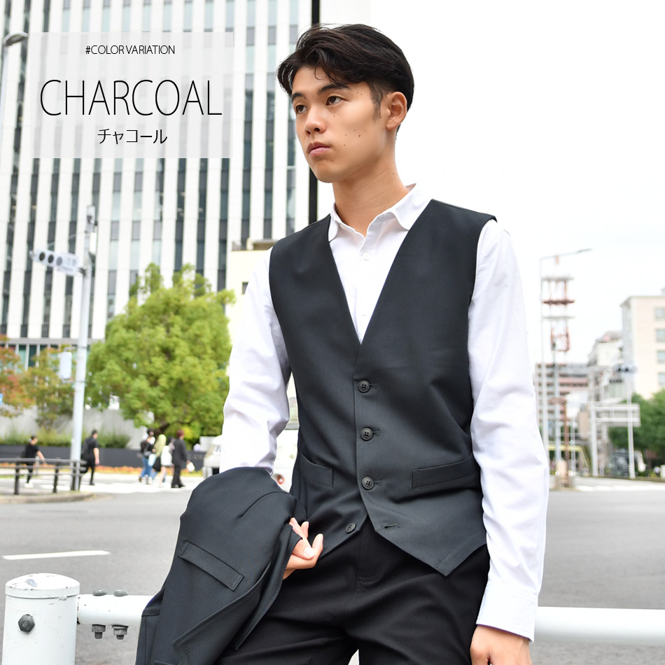 ベスト メンズ ジレ スーツ 紺 黒 ストレッチ カジュアル ビジネス 大きいサイズ 小さいサイズ 春 秋 オールシーズン 入学式 結婚式 卒業式 成人式 34106 |  | 02