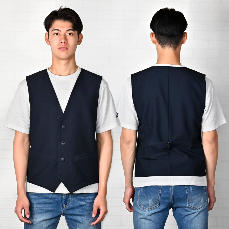 ベスト メンズ ジレ スーツ 紺 黒 ストレッチ カジュアル ビジネス 大きいサイズ 小さいサイズ 春 秋 オールシーズン 入学式 結婚式 卒業式 成人式 34106 |  | 15