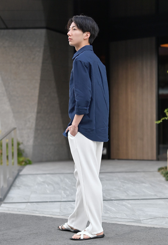 イージーパンツ メンズ リラックスパンツ プリーツ ストレッチ ユニセックス 春秋冬 ビター系 韓国ファッション 白 黒 ベージュ ブラック ブラウン M L XL | EVOLUTION | 09