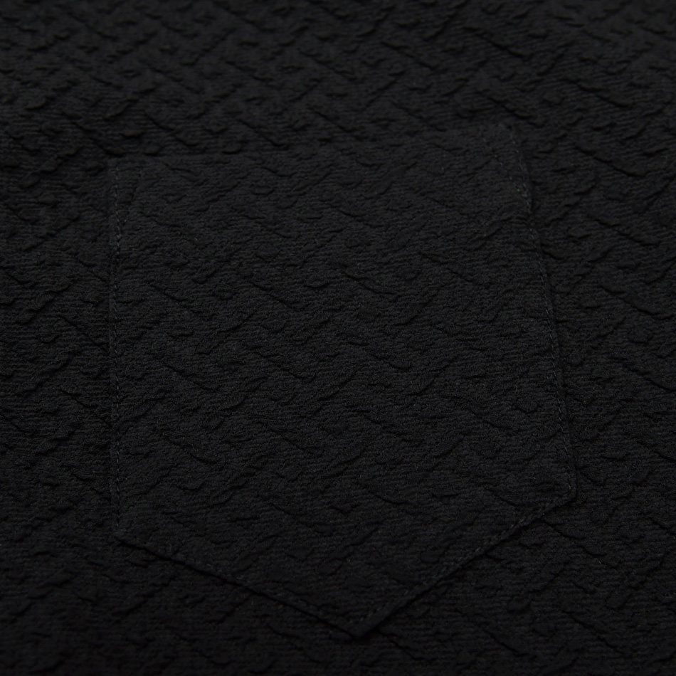 シャツ メンズ カジュアルシャツ 春夏秋 ジャガード ランダムサッカー 速乾 長袖 タイト 細め ホワイト ブラック 白 黒 M L XL LL 2L | EVOLUTION | 12