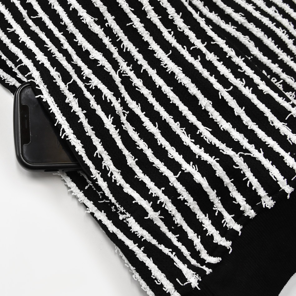 パーカー メンズ ジップアップ ストライプ フリンジ 春夏秋 セットアップ(別売) 韓国ファッション サーフ系 オラオラ系 白 黒 ホワイト ブラック M L XL | EVOLUTION | 12