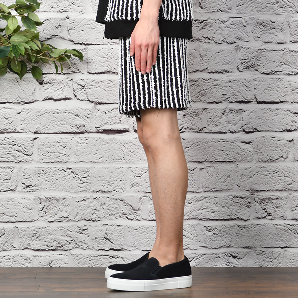 ハーフパンツ メンズ ショートパンツ セットアップ(別売) ハーパン メッシュ ストライプ 夏 モード 韓国ファッション サーフ系 白 黒 ホワイト ブラック M L XL | EVOLUTION | 10