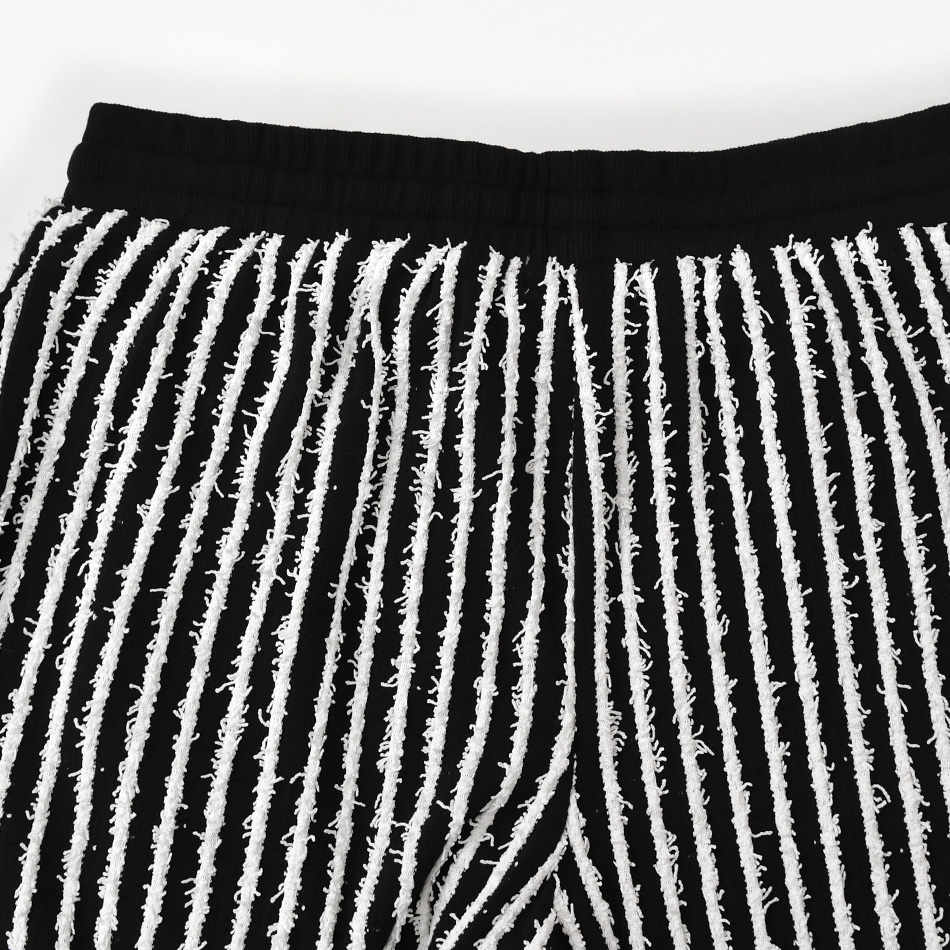 ハーフパンツ メンズ ショートパンツ セットアップ(別売) ハーパン メッシュ ストライプ 夏 モード 韓国ファッション サーフ系 白 黒 ホワイト ブラック M L XL | EVOLUTION | 13