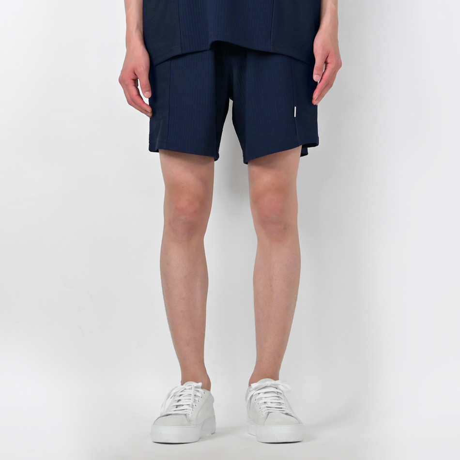 ハーフパンツ メンズ ショートパンツ ハーパン 無地 総額 春夏 ストリート系 膝丈 膝上丈 ホワイト オレンジ ネイビー ブラック 白 黒 ジャガード M L XL | EVOLUTION | 16