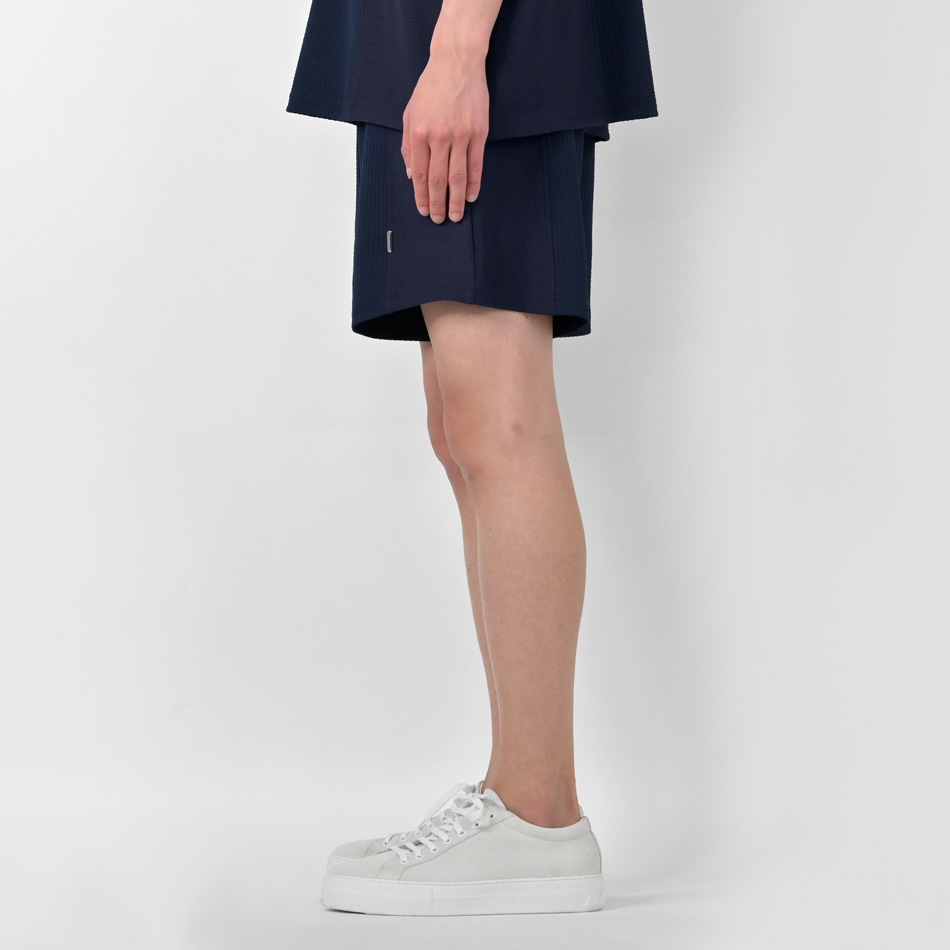 ハーフパンツ メンズ ショートパンツ ハーパン 無地 総額 春夏 ストリート系 膝丈 膝上丈 ホワイト オレンジ ネイビー ブラック 白 黒 ジャガード M L XL | EVOLUTION | 17