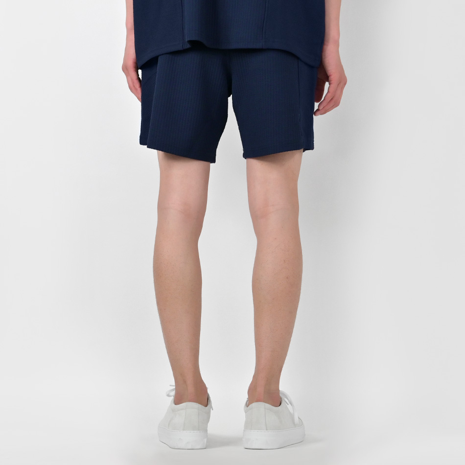 ハーフパンツ メンズ ショートパンツ ハーパン 無地 総額 春夏 ストリート系 膝丈 膝上丈 ホワイト オレンジ ネイビー ブラック 白 黒 ジャガード M L XL | EVOLUTION | 18